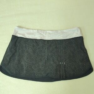 Lululemon Athletica Black and Pink Mini Skirt